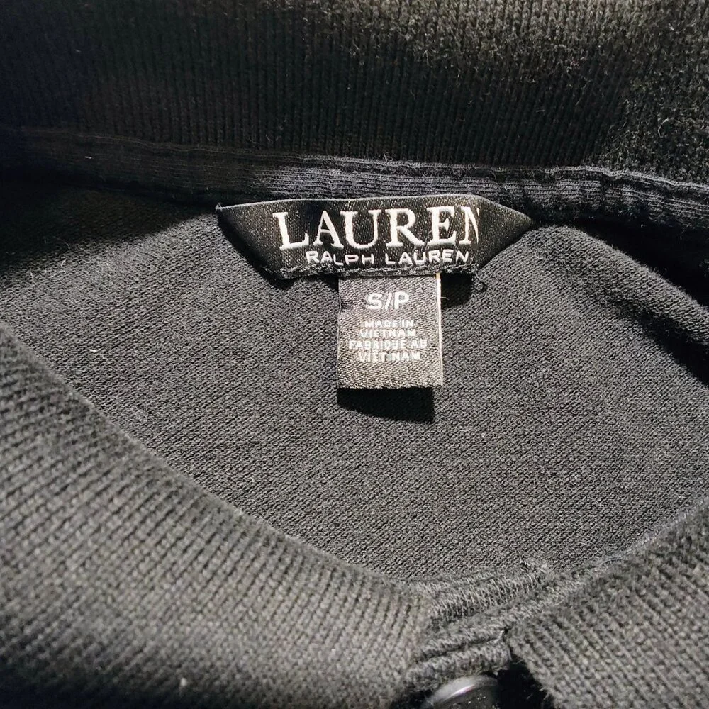 Lauren Ralph Lauren Women's S/P Black on Black Polo - Picture 2 of 8